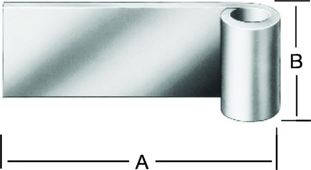VORMANN Anschweißband L 100mm,H 45mm,S 6mm zum Anschweißen Eisen blank