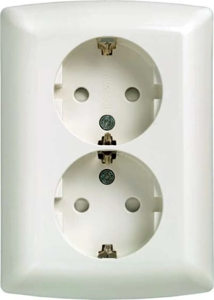 Prise Murale Double pour Installation Électrique Siemens 5UB2211-3