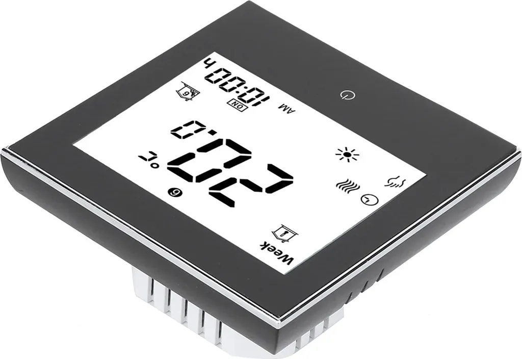 Thermostat d'ambiance tactile programmable pour chauffage central 5A - 6