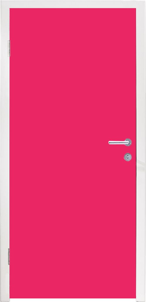 MuchoWow Türtapete Selbstklebende Türfolie Karminrot - Farben - Palette - Rosa - Einfarbig 90x215 cm Türposter Türaufkleber Klebefolie Türkl...