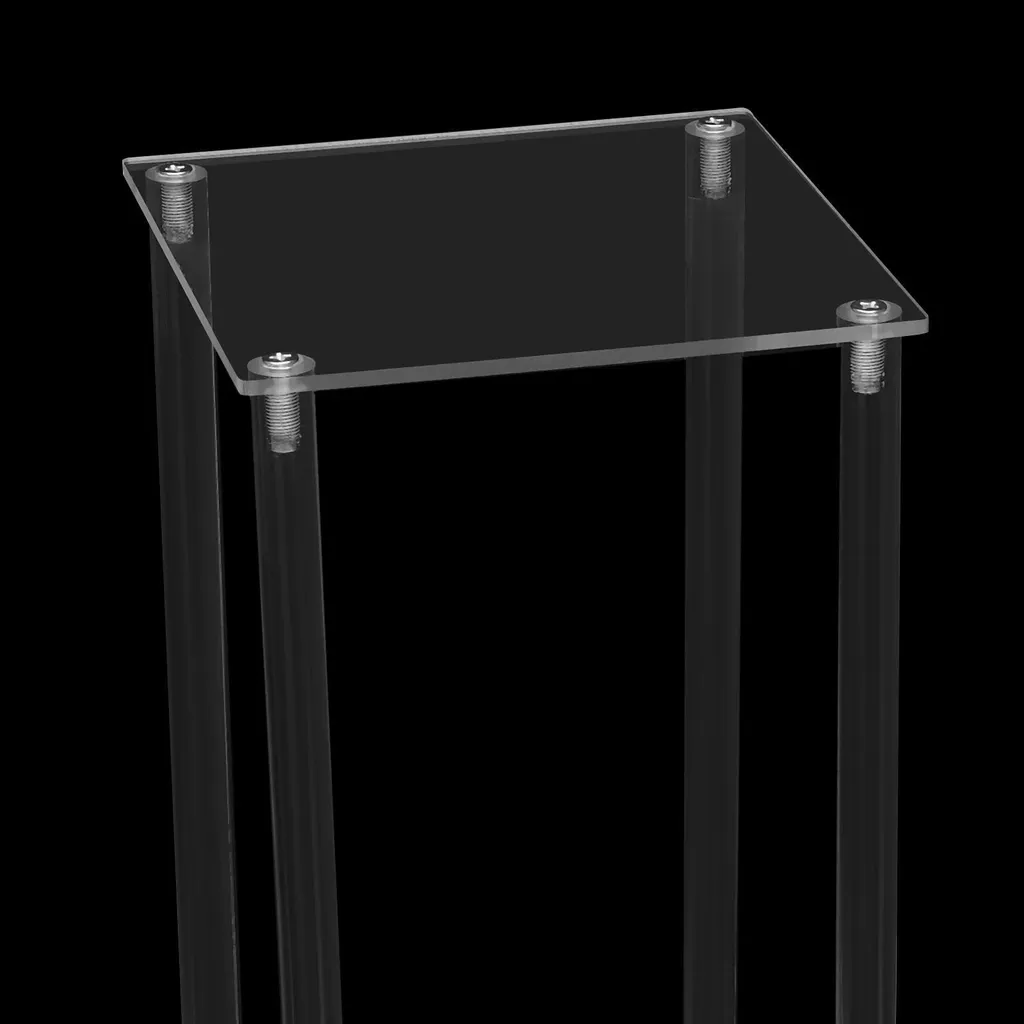 Support à fleurs stable charge 20kg - Colonne transparente anti-chute - 6