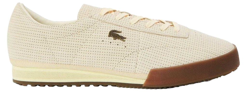 Lacoste - "Aura" Sneaker für Herren, Leder GT24394 (43 EU) (Naturweiß)