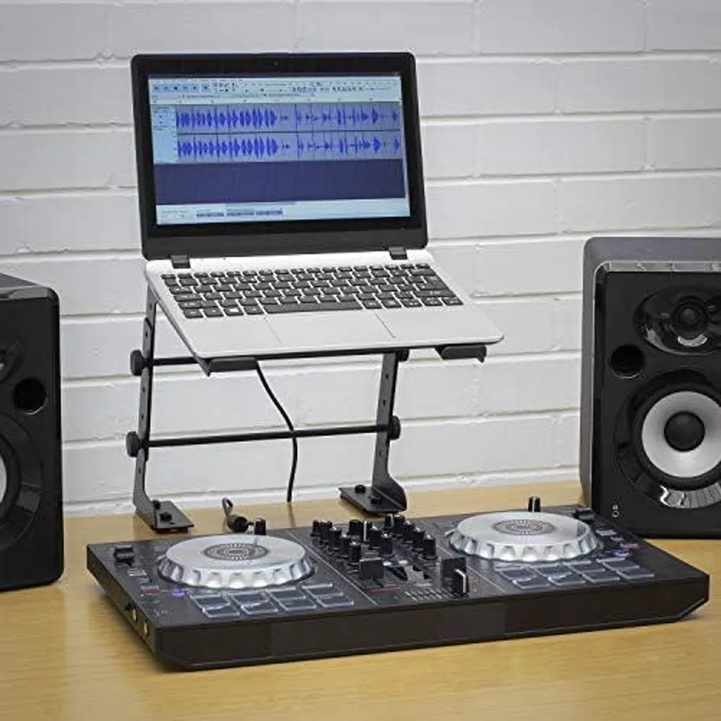 Rehausseur Ordinateur Portable DJ Tiger LEC14-BK - Support de Table