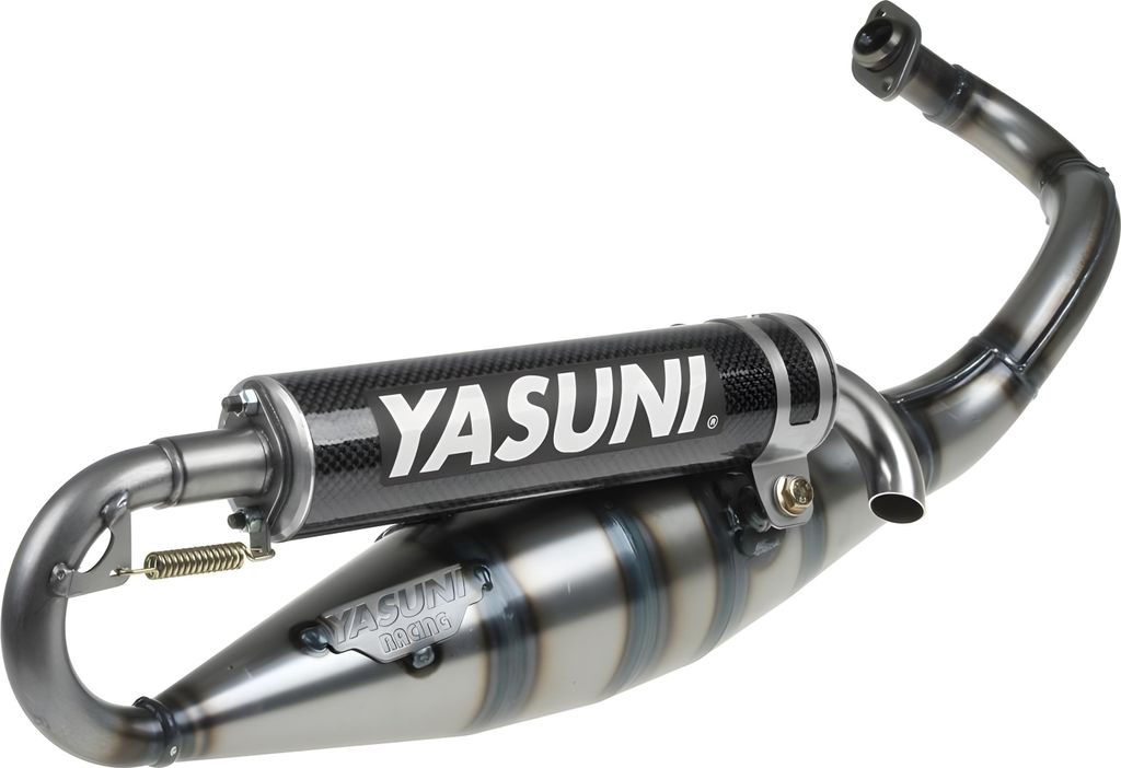 Yasuni Auspuffanlage Scooter R mit Zulassung, Carbon kompatibel mit Piaggio Typhoon, Gilera Runner Aprilia SR R LC Street NRG Power AC SP Extreme Z...