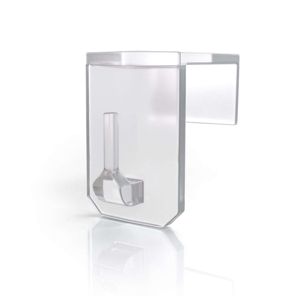 10x Fensterhaken Dekohaken Klemmträger, transparent, zur Produktbild 