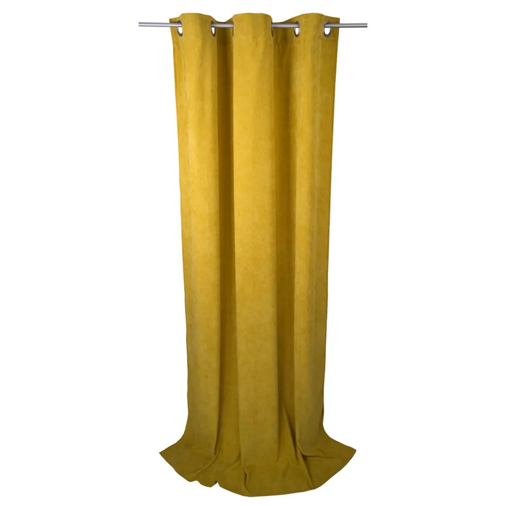 TOM TAILOR Tenda a occhielli opaca CASUAL CORD Giallo 140 x 245 cm
