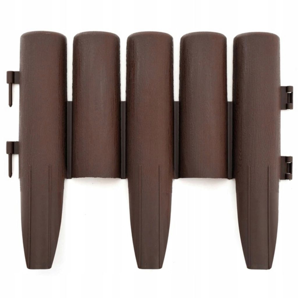 KRUMAD Rasenkante Kunststoff Holzoptik 10 Stück Set 2,8 Produktbild 