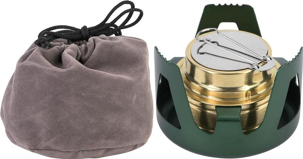 Outdoor tragbarer Ultra -Licht -Mini Kochgeist Brenner Alkohol Kraftstoff Herd BBQ Camping (grün)