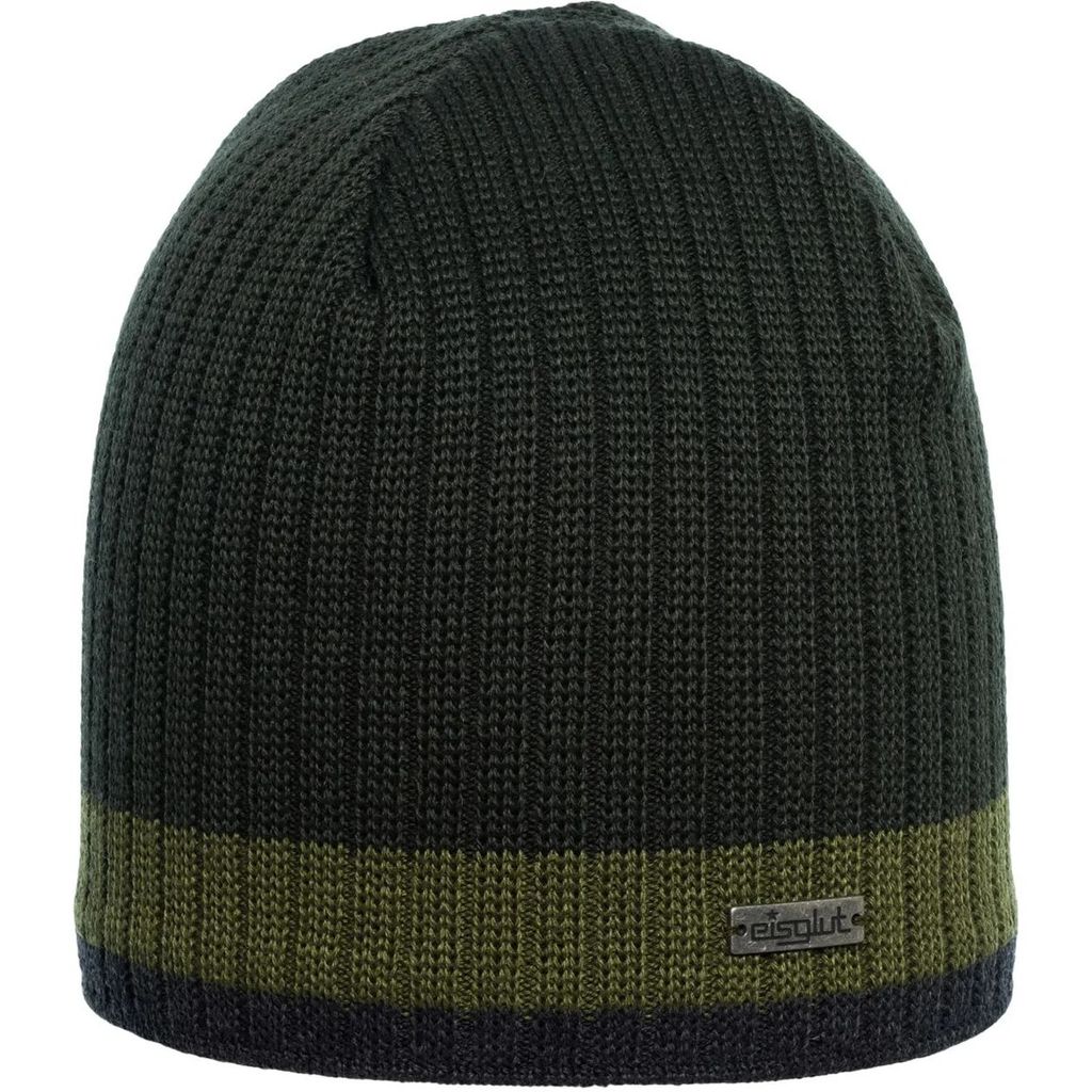 Eisglut Rippstrick-Mütze Styrmira Merino mit Innen-Fleece