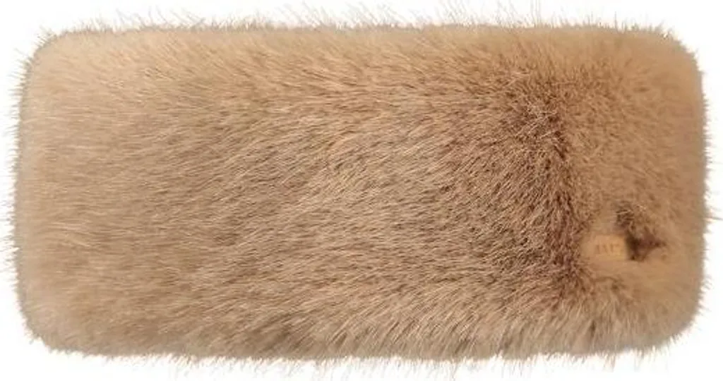 Bandeau cheveux en fourrure beige Barts pour femme - Accessoire chaud