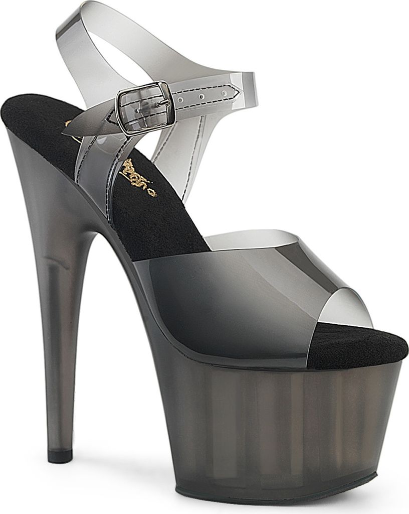 ADORE-708N-T Pleaser High Heels Plateausandaletten schwarz Rauch getönt Farbverlauf