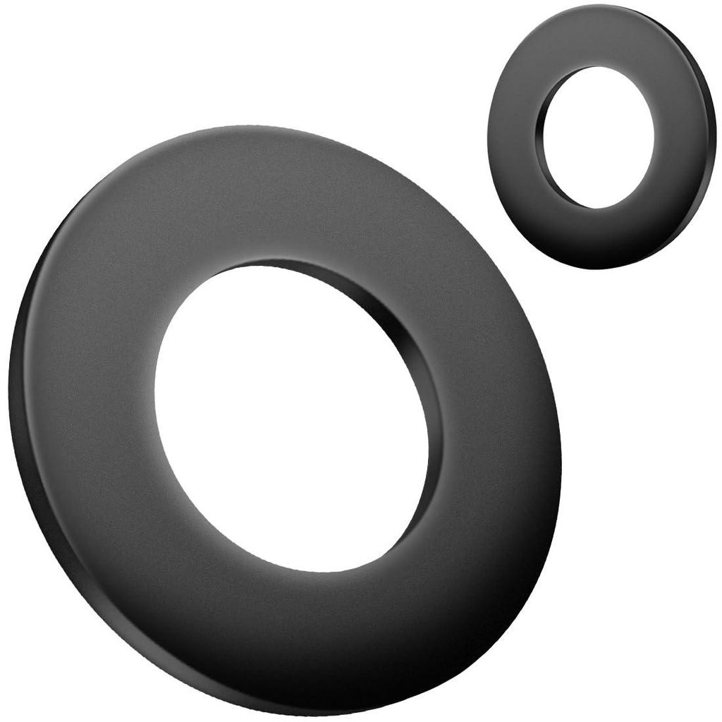 2 Stück schwarze Unterlegscheiben M30 x 55 mm, Distanzstücke, Dichtringe aus Kohlenstoffstahl, Distanzstücke für Gewindestangen und Schrauben