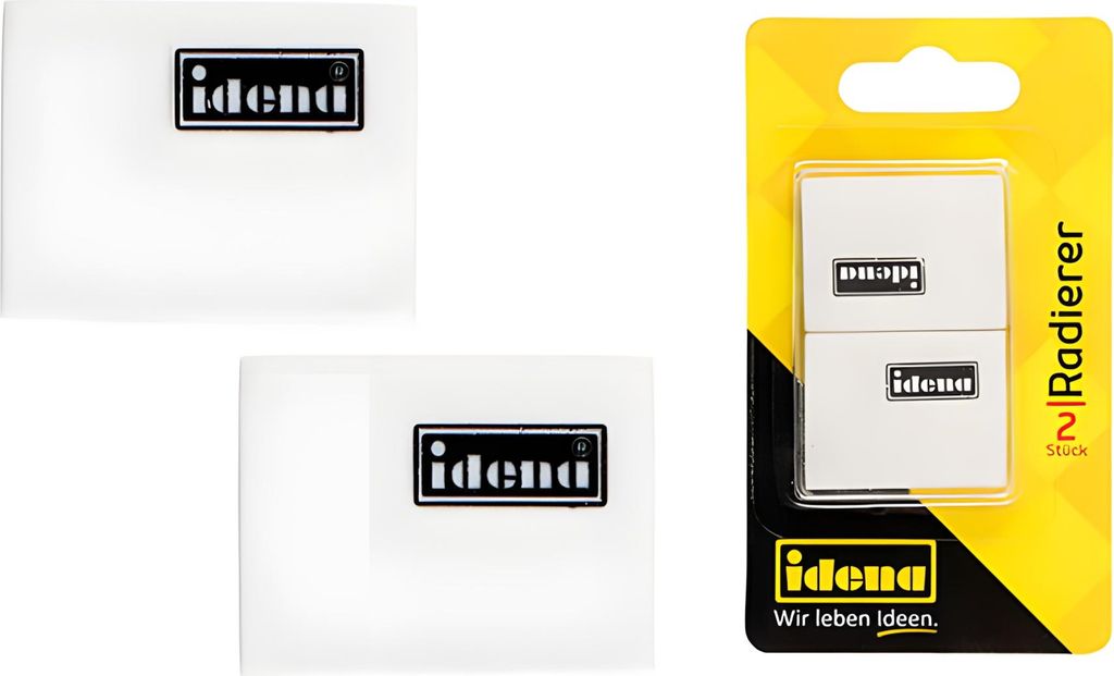 Idena - Radierer für Bleistift, 2 Stück