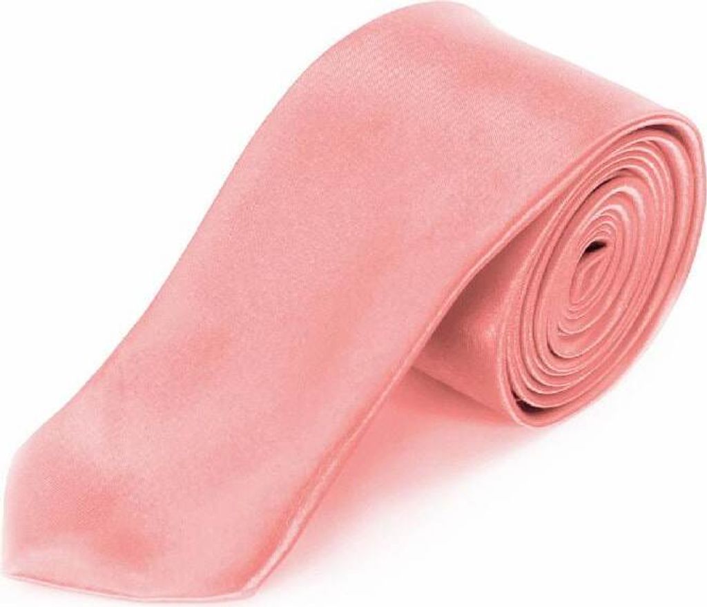 Oblique Unique Krawatte Schlips schmal Binder Style - rosa Produktbild 