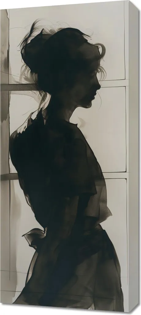 Quadro 40x90 cm Mezz'ombra del profilo