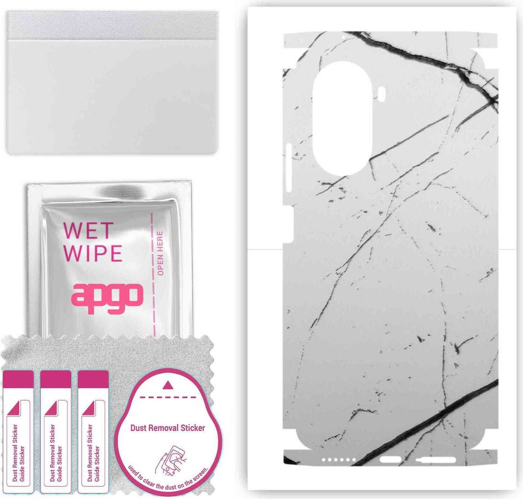 apgo Rückseite + Seiten Schutzfolie, Skin, kompatibel mit Huawei Nova 10 SE, Hinten Displayschutzfolie aus Vinylfolie, kratzfest, einfache Montage...