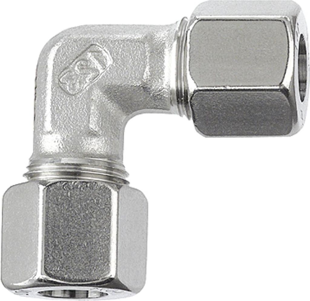 Riegler Winkel-Verschraubung, Rohr-Außen-Ø 18mm, Edelstahl 1.4571, 315bar