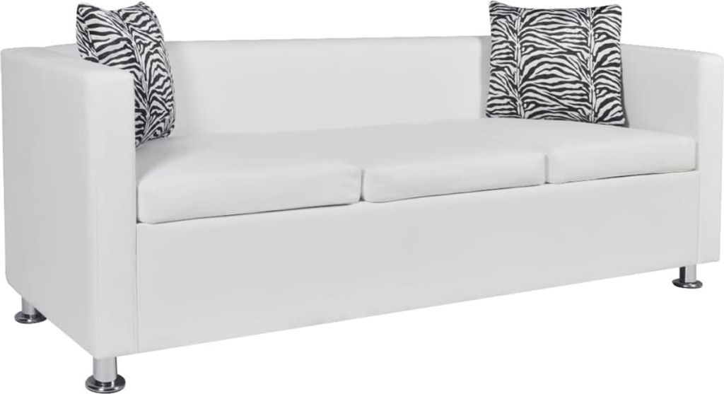 Stabli Möbel Sofagarnitur Kunstleder 3-Sitzer + 2-Sitzer Weiß - Klassische Sofas Neu design309961