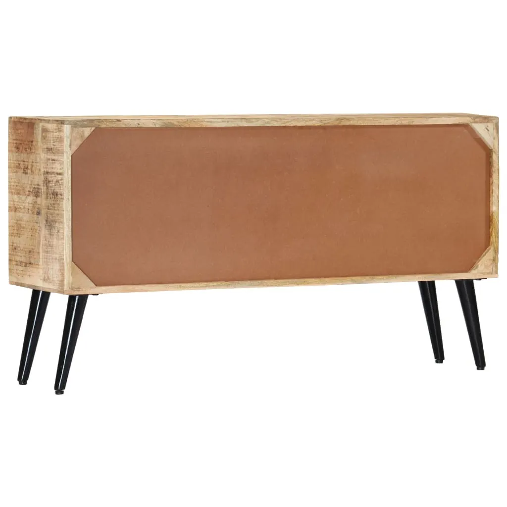 Buffet bois de manguier 118x30x62 cm : la solution rangement pour petits salons