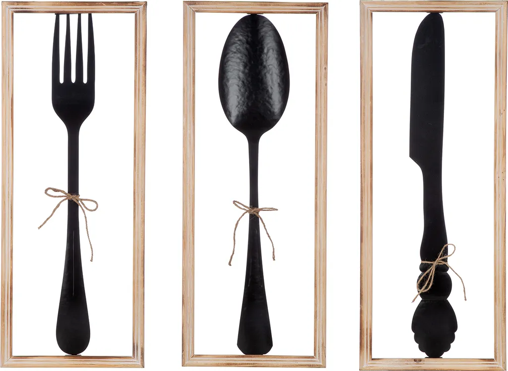 Habillage Mural Métal Noir pour Grande Cloison - Set 3 Couverts 80cm