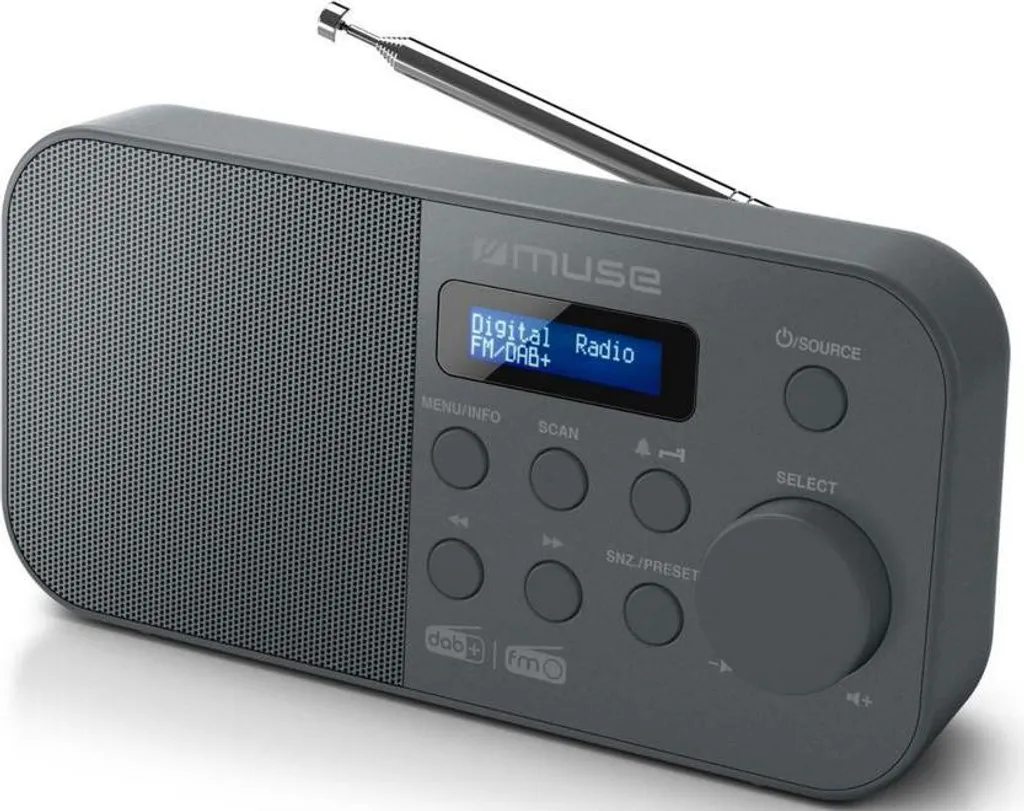 Poste de Radio de Cuisine DAB+ Muse M-109 DB Compact avec Double Tuner FM