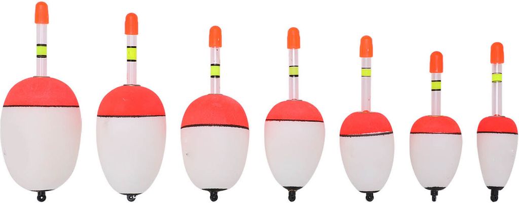 7pcs eva luminöser Bogenröhrchen Lichtstäbchen Schaumstoff Plastik Bobber Meeresfischerei Schläge Schwimmer