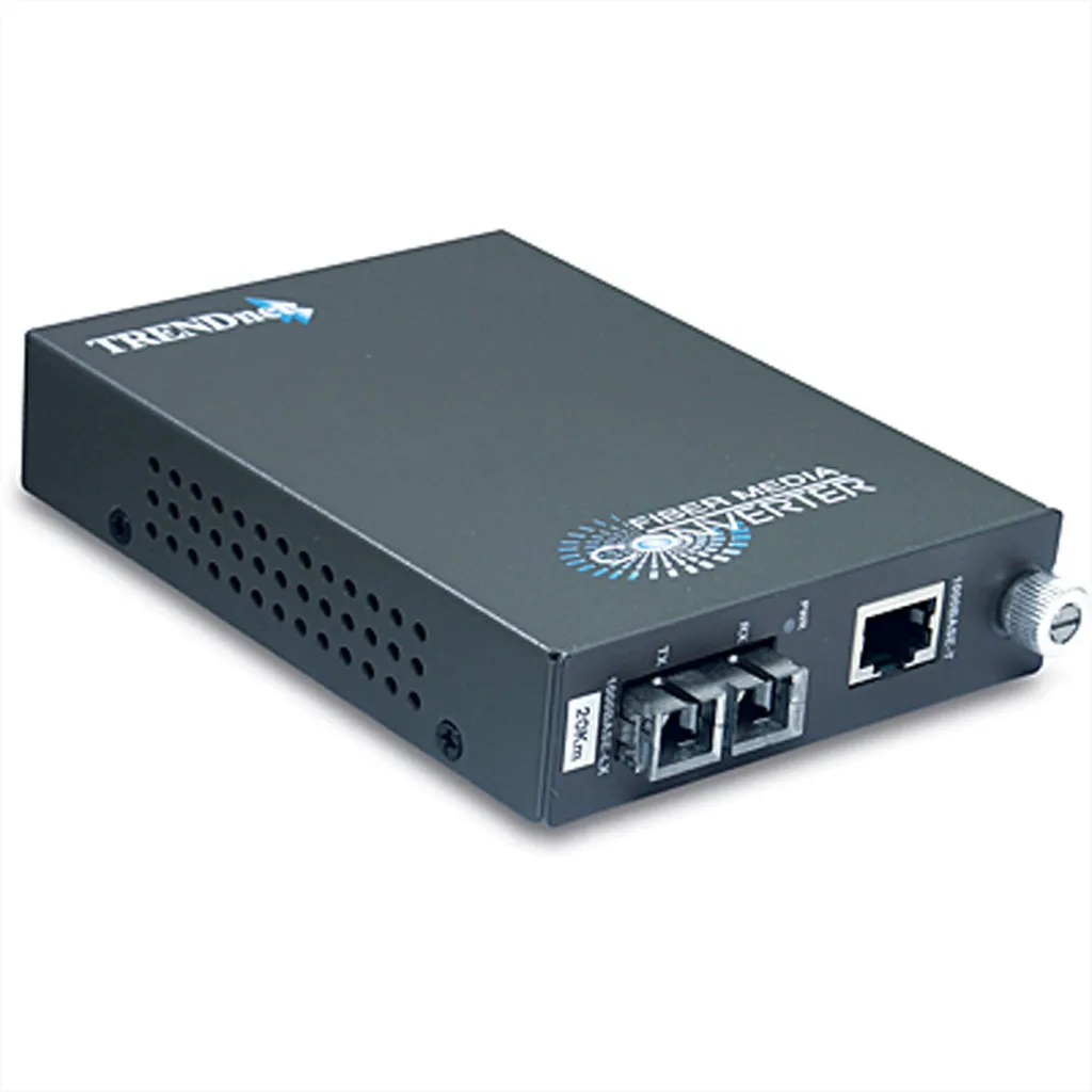 TRENDnet TFC-1000S20 Convertisseur Gigabit Fibre SC Monomode Portée 20km