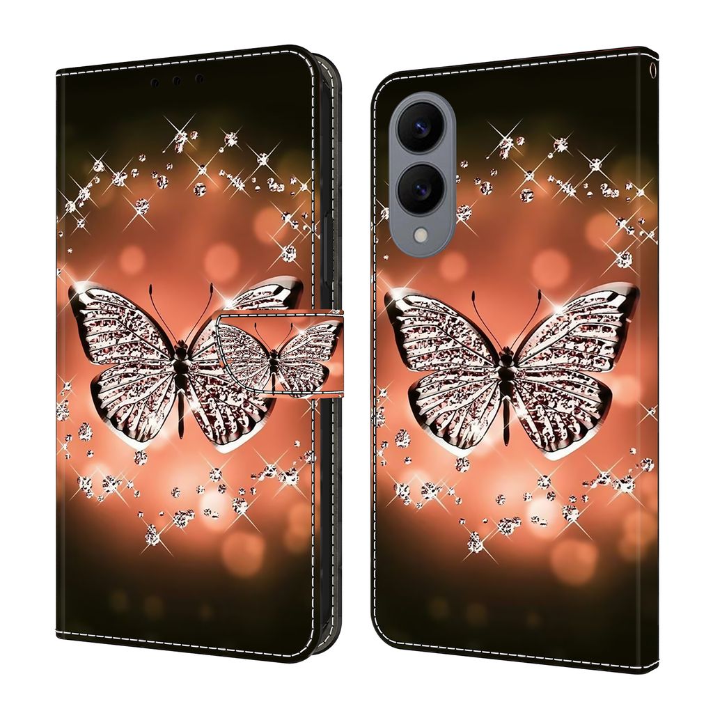 CLM-Tech Handyhülle kompatibel mit Samsung Galaxy S25 Edge Hülle - Tasche aus Kunstleder - Klapphülle mit Ständer und Kartenfächern - Schutzh...