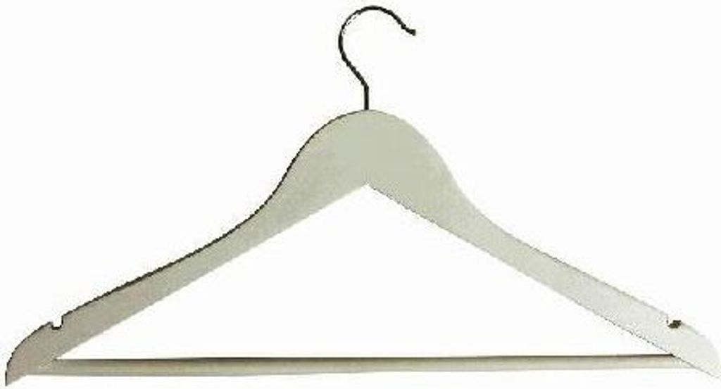 TrendLine Kleiderbügel mit Steg 5 Stück weiß