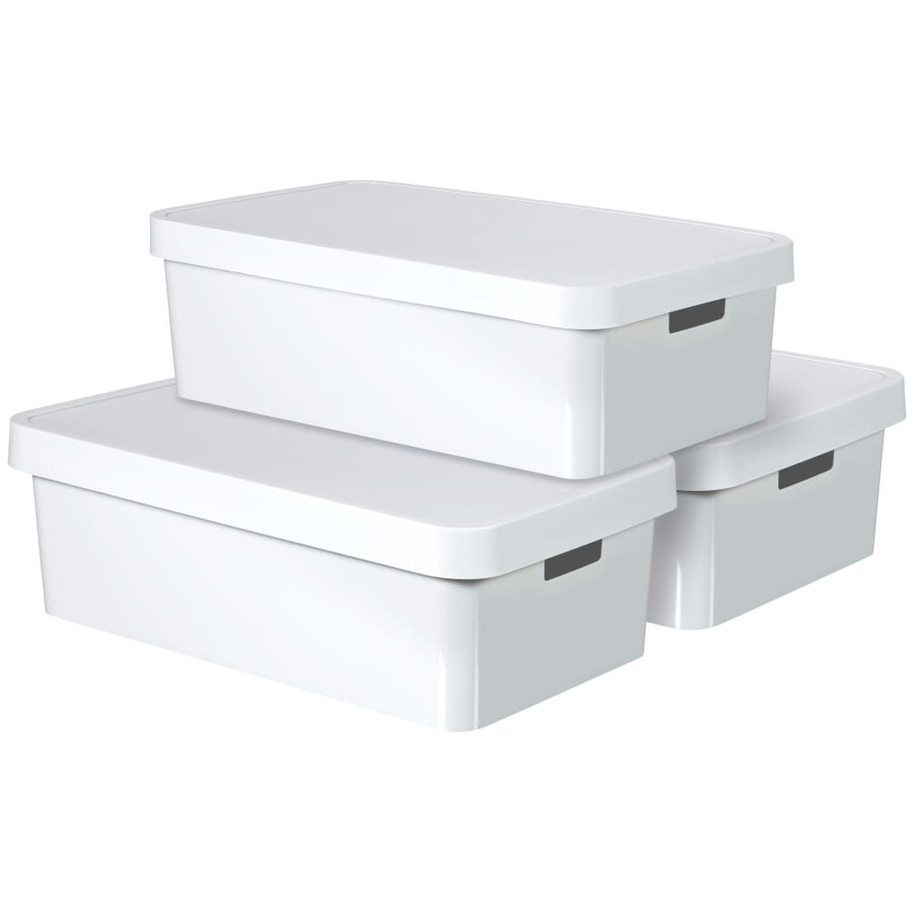 4 Stück Curver Infinity Systembox Schublade Utensilien Behälter Box grau 