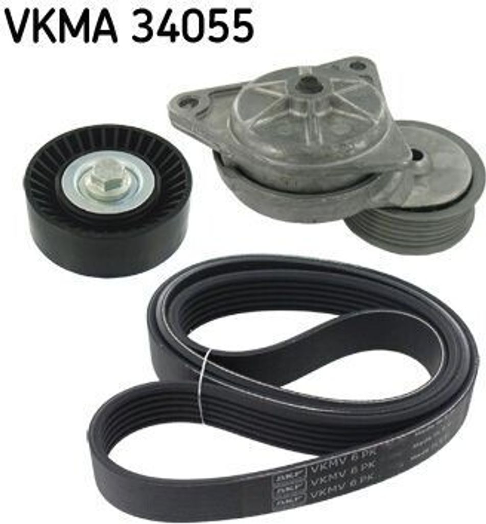 SKF VKMA 34055 Keilrippenriemensatz OE 1049577 kompatibel mit Cougar, Focus, Mondeo