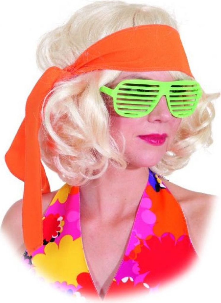 O22591 neon orange Damen Kopfband Hippiestirnband Produktbild 