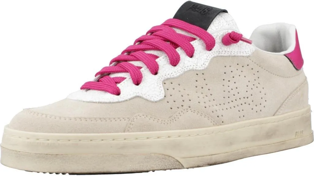 Zapatillas Mujer P448 Baliw - Chaussures de Sport Chic en Cuir Beige
