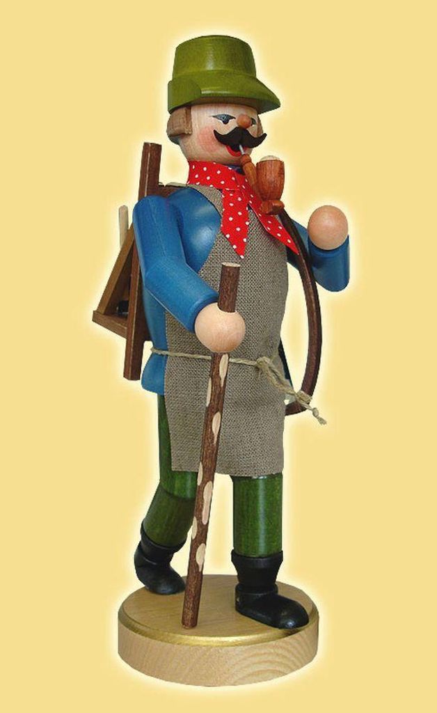 Räuchermann Waldarbeiter mit Säge Höhe= 23cm NEU