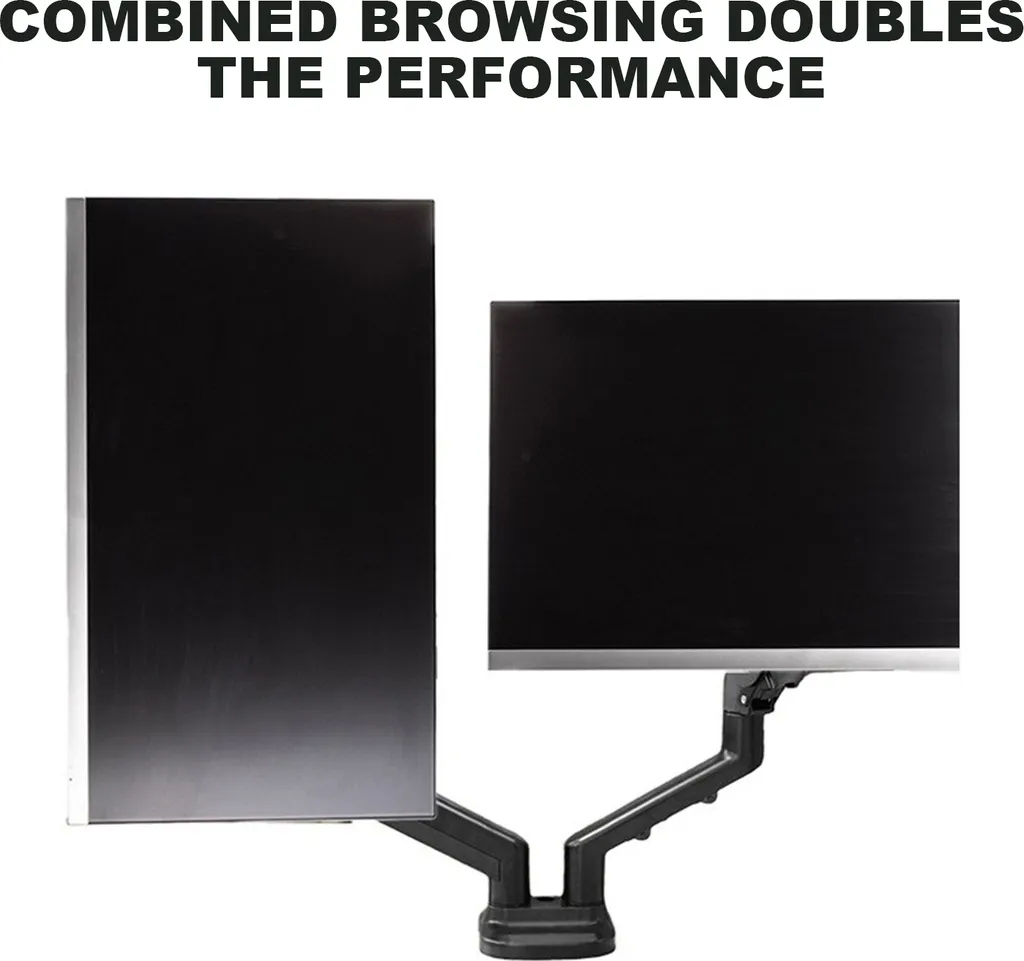 Support Écran Ergonomique - Évitez le Mal de Dos avec ce Double Support PC