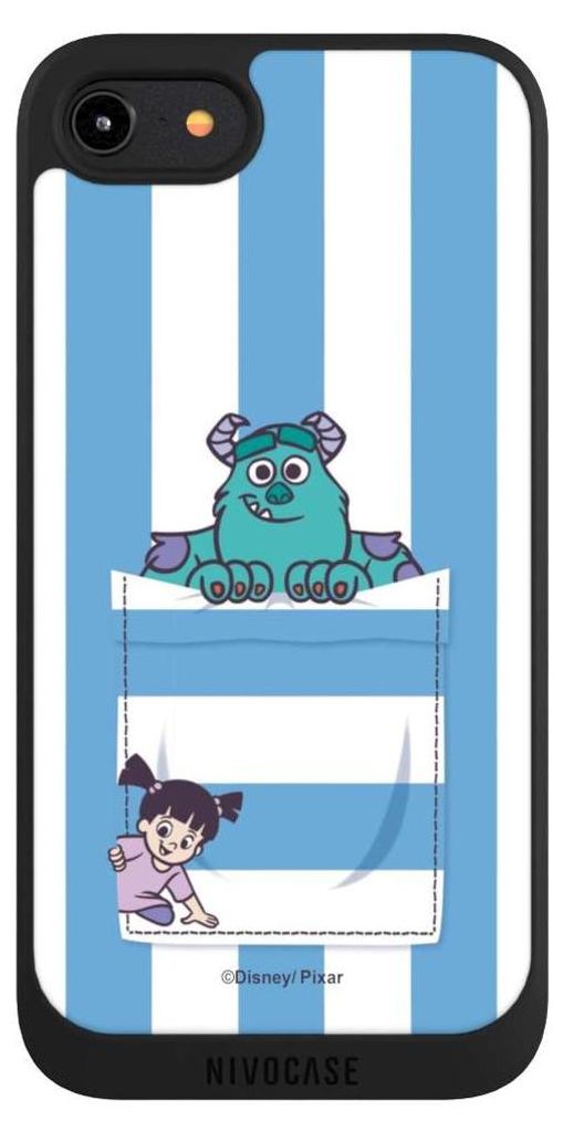 NIVOCASE Handyhülle für Apple iPhone 8 Hülle NIVOpure Case Schwarz Disney Pixar Fanartikel Die Monster AG