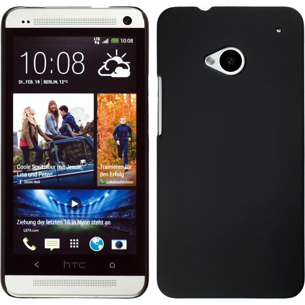 PhoneNatic Case kompatibel mit HTC One - Hülle schwarz  Produktbild 