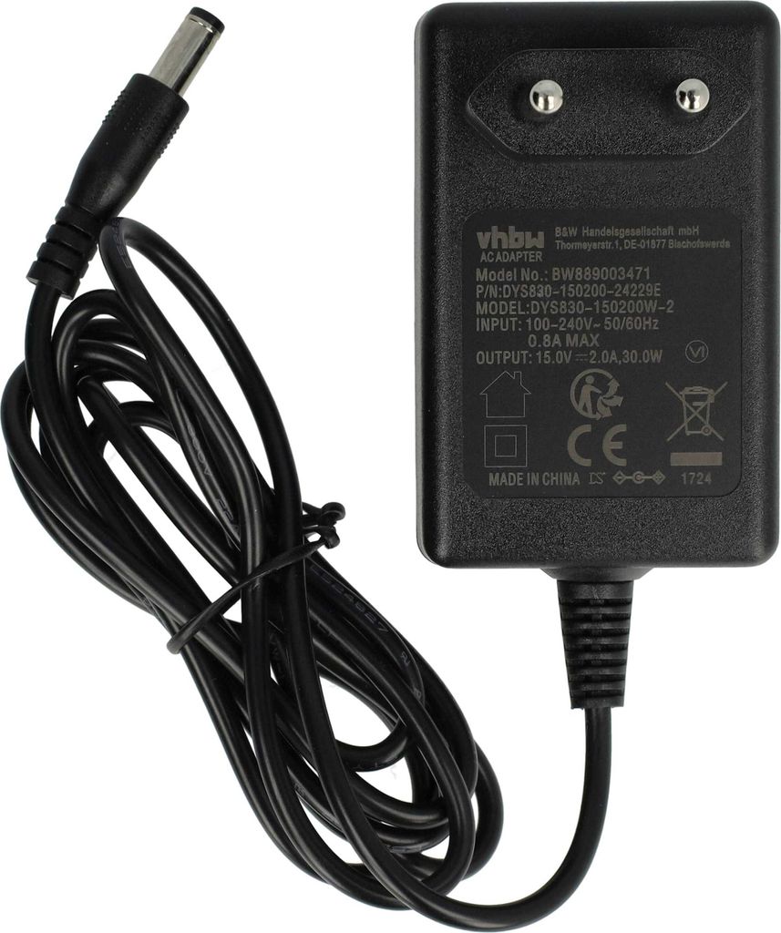 vhbw Netzteil kompatibel mit Traktor Audio 6, 2, 10 Multieffektgerät DJ-Mixer - 145 cm