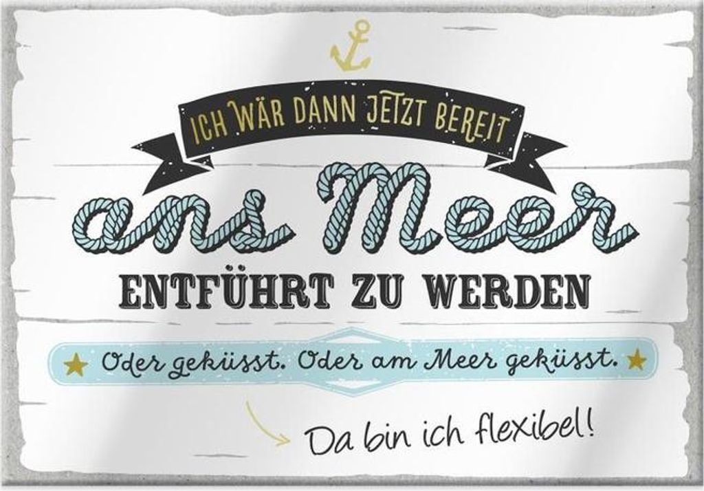 Magnet - mit Umschlag - Meer - ca. 8,2 x 6 cm