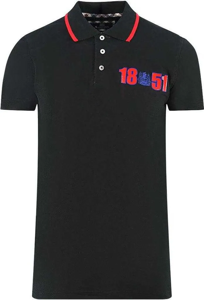 Polo Aquascutum London 1851 SY168 Noir Taille L Unisexe pour Homme