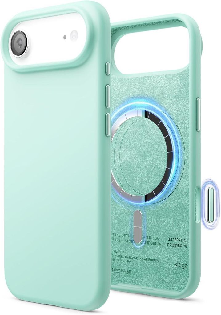 Elago MagSafe Silikonhülle für iPhone Air Aqua Sky
