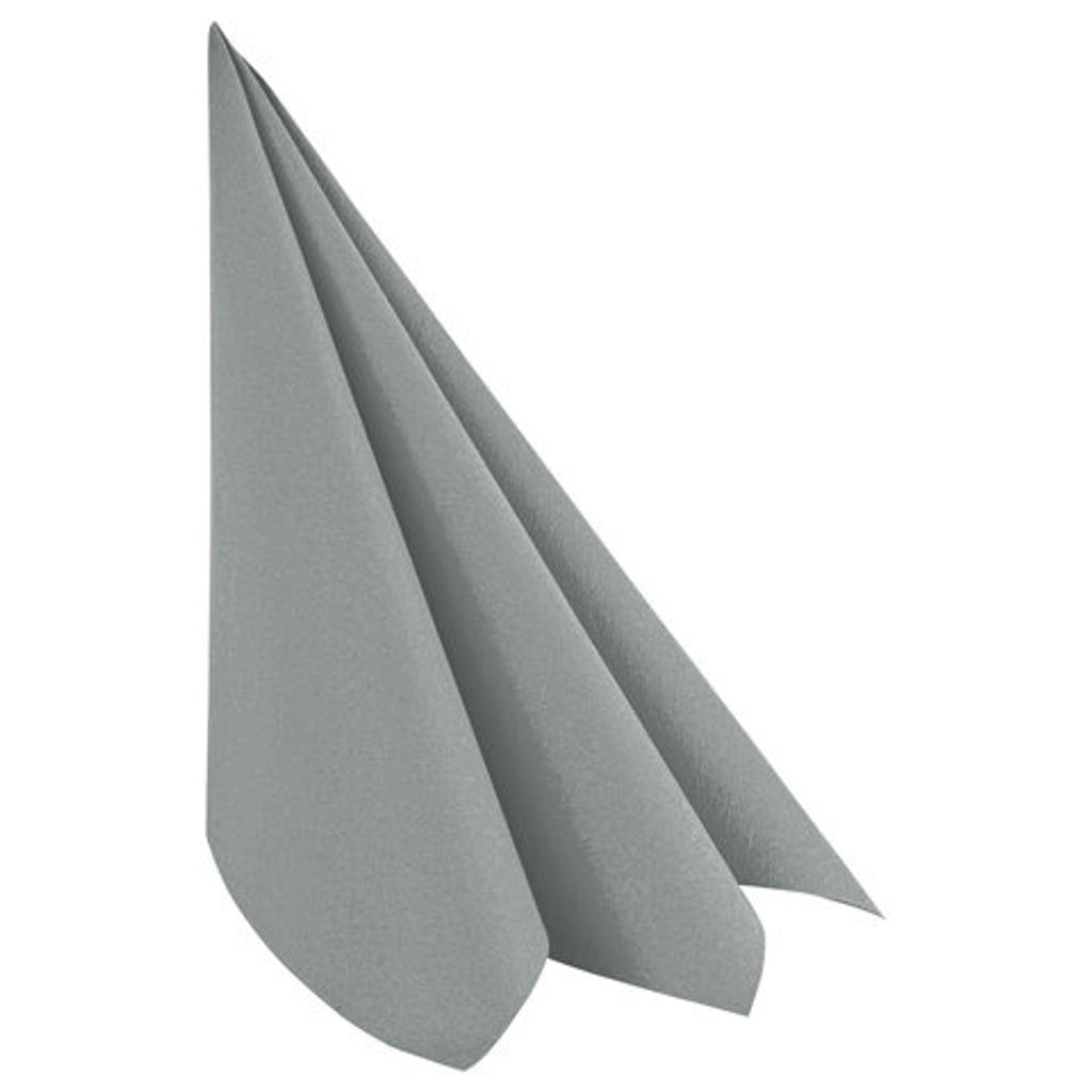 50x Servietten Airlaid 40x40cm 1/4 -Falz stoffähnlich hochwertig grau