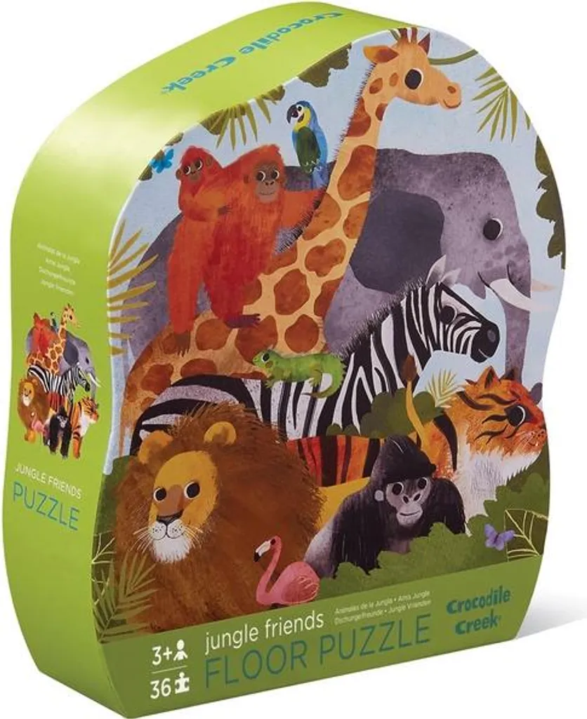 Puzzle Silhouette Enfant 36 Pièces Jungle Crocodile Creek - Jeu Éducatif