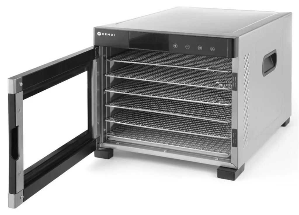 Déshydrateur numérique 6 plateaux en inox avec thermostat réglable 70°C