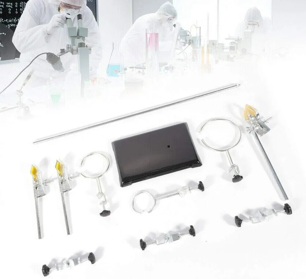 Support de laboratoire 60cm avec pince de condensateur à piston en acier