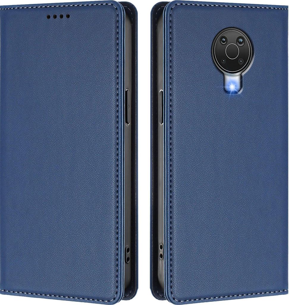 Handyhülle für Nokia G20 /Nokia G10 /Nokia 6.3, Kunstleder Klapphülle Stoßfeste Magnetische Hülle mit Ständer Dunkelblau
