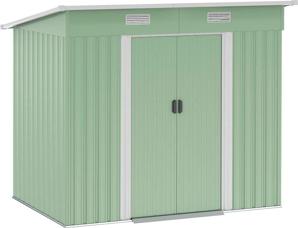 Cabanon de jardin en métal 207x130 cm Outsunny pour outils et tondeuse