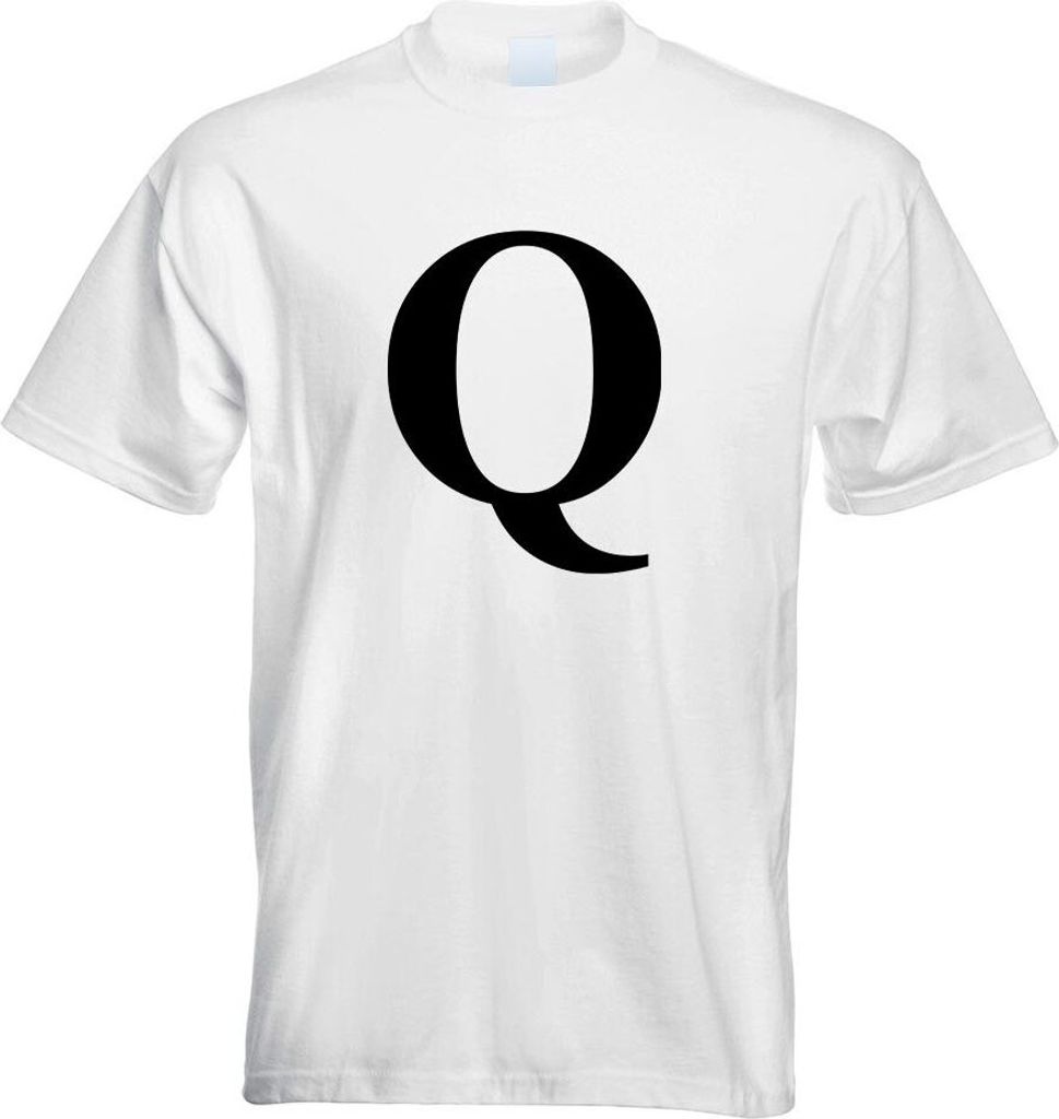 Kiwistar - T-Shirt - Weiss - Buchstabe Q - Alphabet Motiv Bedruckt Funshirt Design Print - mit Motiv Bedruckt - Funshirt Design - Sport - Freizeit ...
