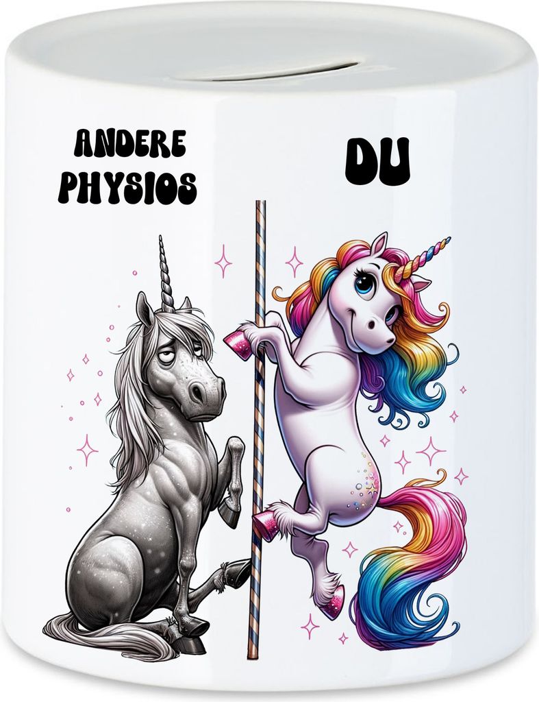 Andere Physios Du Einhorn Spardose Physiotherapie Manuelle Therapie Geschenkidee