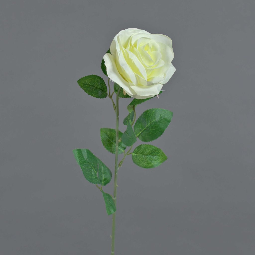 artplants.de Kunstblume Rose PEZOS, Creme, 60cm - Kunstrose/Seidenrose